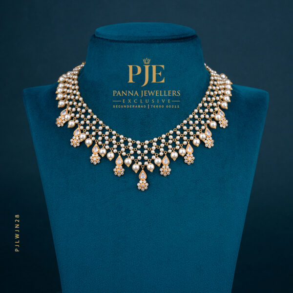 Pearls Jali Necklace |12.80 Gram