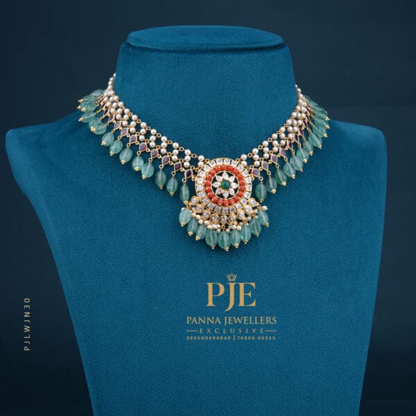 Pearls Jali Necklace | 16.65 Gram
