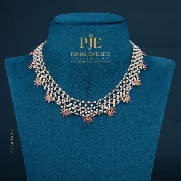Pearls Jali Necklace | 12.59 Gram