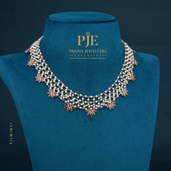Pearls Jali Necklace | 12.59 Gram