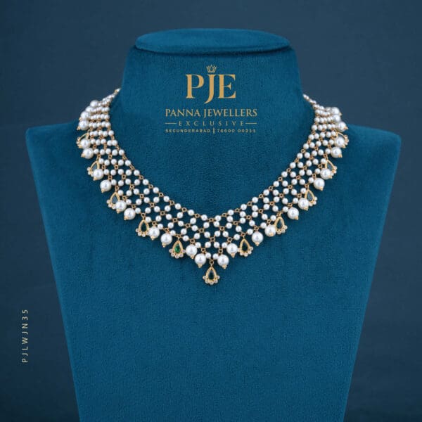 Pearls Jali Necklace | 11.37 Gram