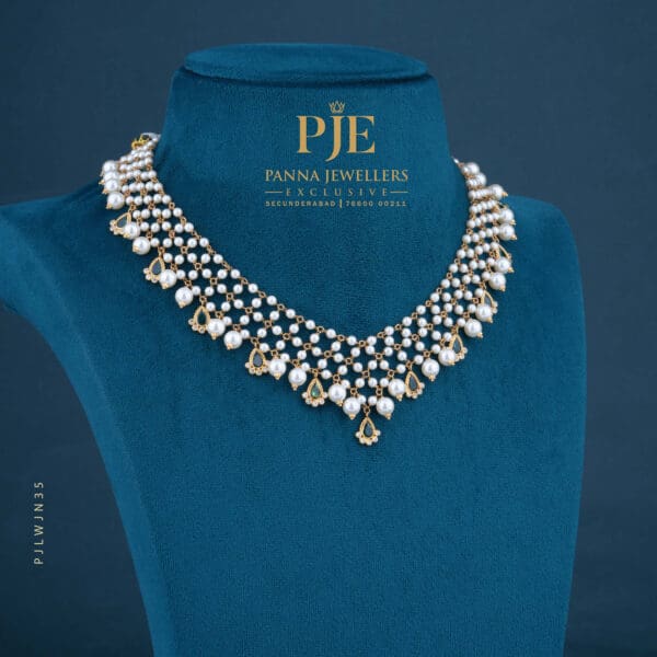 Pearls Jali Necklace | 11.37 Gram