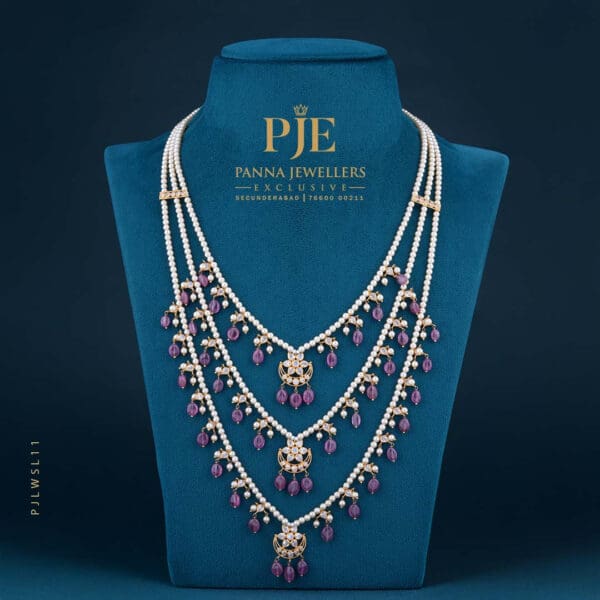 Pearls Sathlada Necklace | 11.31 Gram