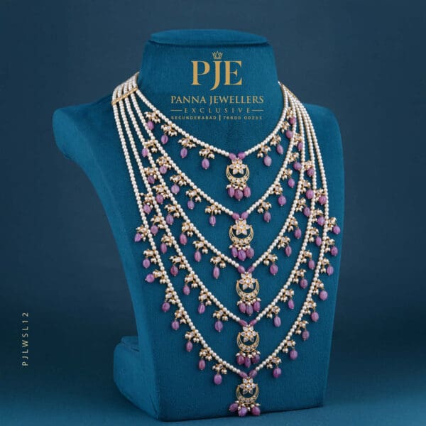 Pearl Sathlada Necklace | 24.47 Gram