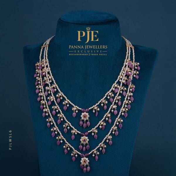 Pearls Sathlada Necklace | 13.96 Gram