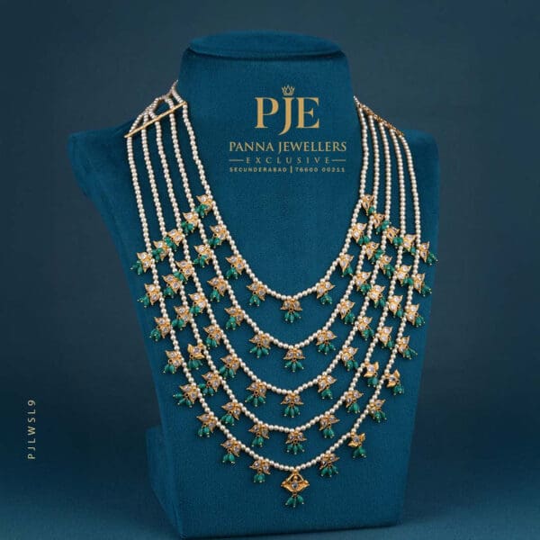 Pearls Sathlada Necklace | 31.45 Gram