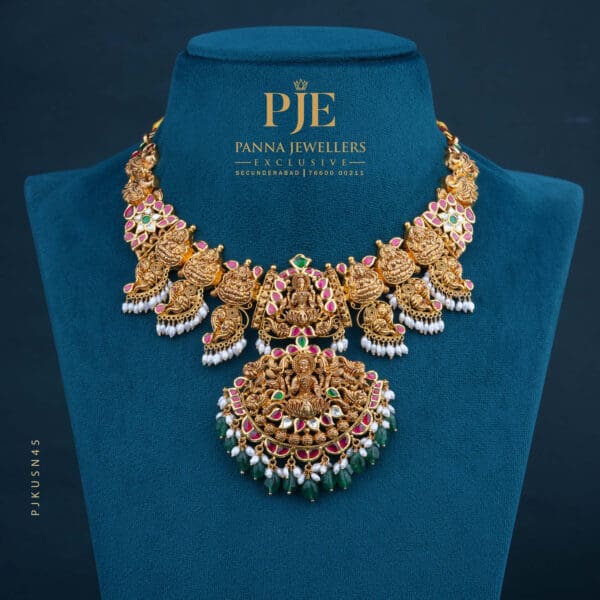 Kundan Short Necklace | 52.51 Gram