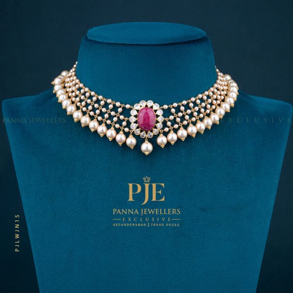 Pearls Jali Necklace | 9.42 Gram