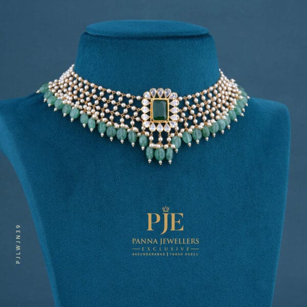 Pearls Jali Necklace | 14.02 Gram