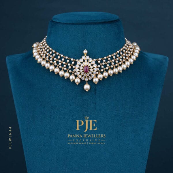Pearls Jali Necklace | 9.80 Gram