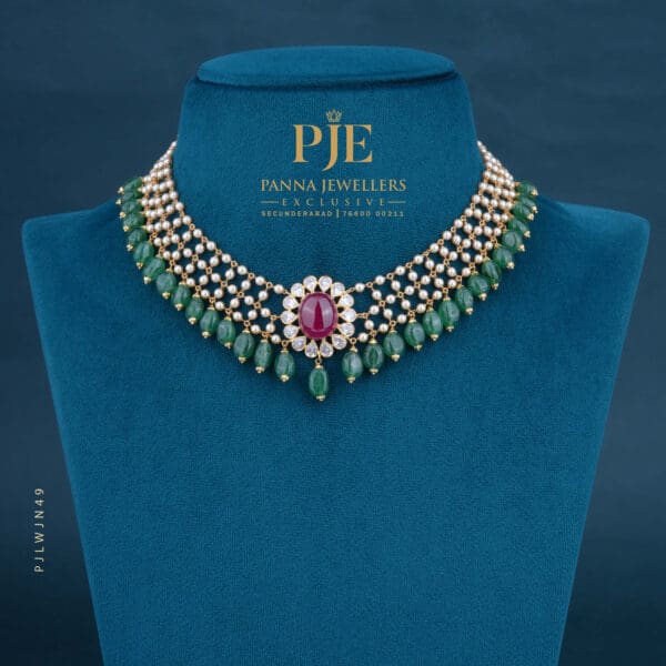 Pearls Jali Necklace | 9.80 Gram