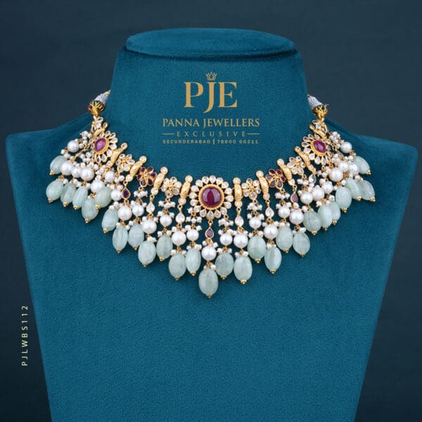 Pearls Jali Necklace | 24.47 Grams