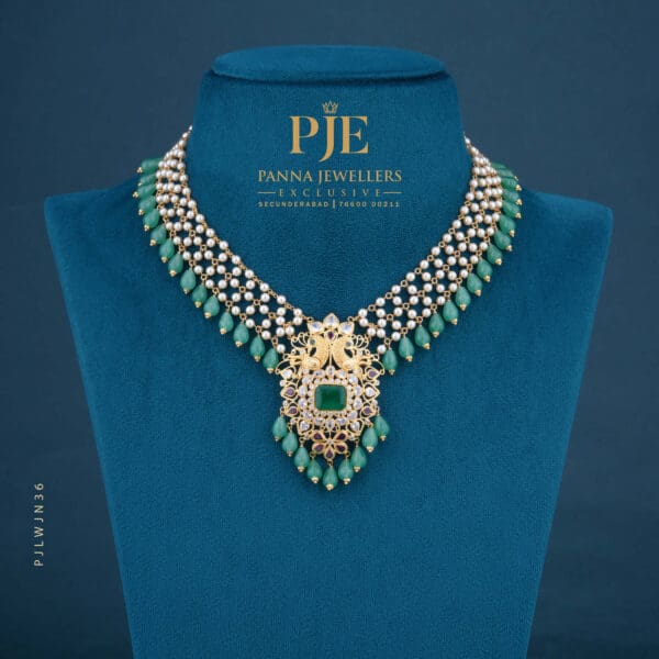 Pearls Jali Necklace | 14.83 Grams