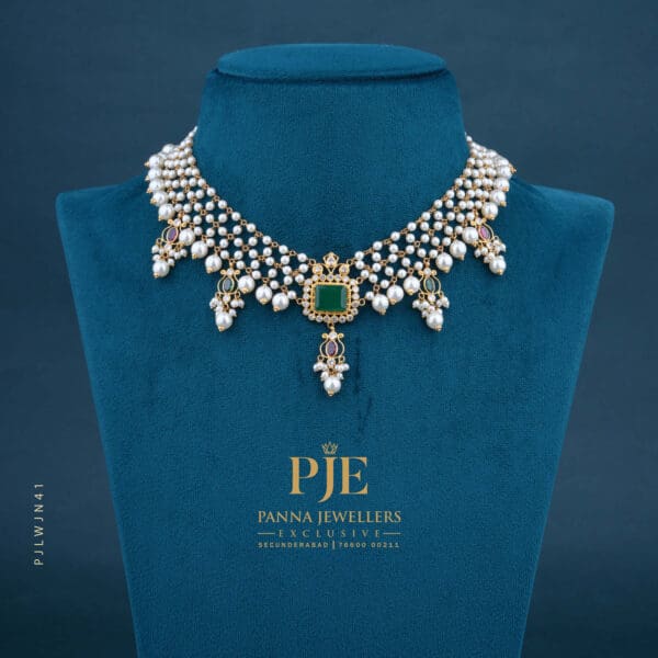 Pearls Jali Necklace | 13.43 Gram