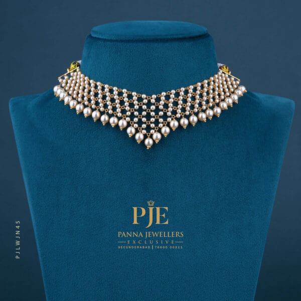 Pearls Jali Necklace | 7.77 Grams
