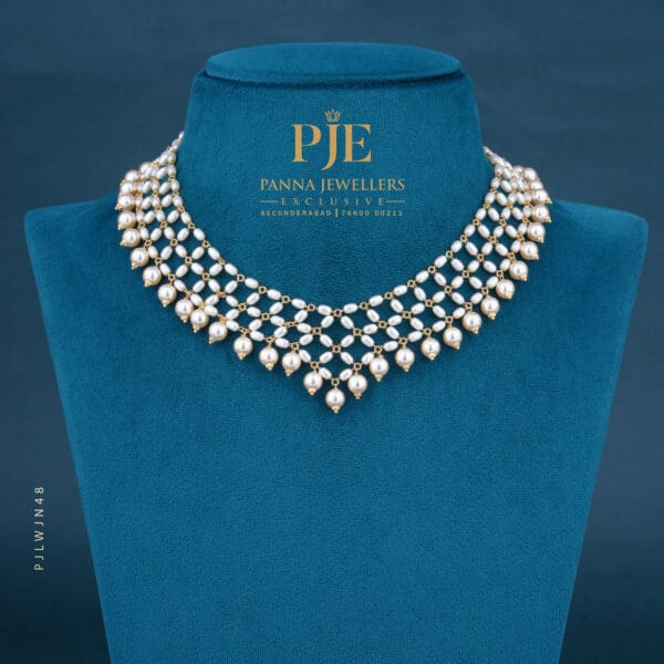 Pearls Jali Necklace | 7.98 Gram