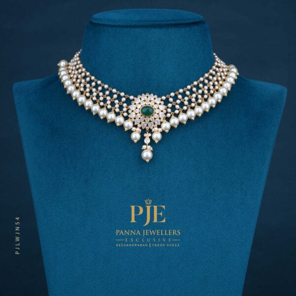 Pearls Jali Necklace | 10.19 Grams