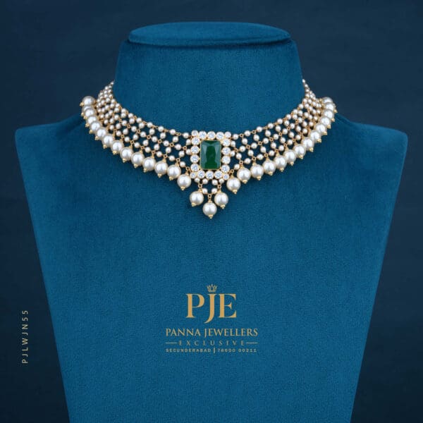 Pearls Jali Necklace | 9.54 Grams