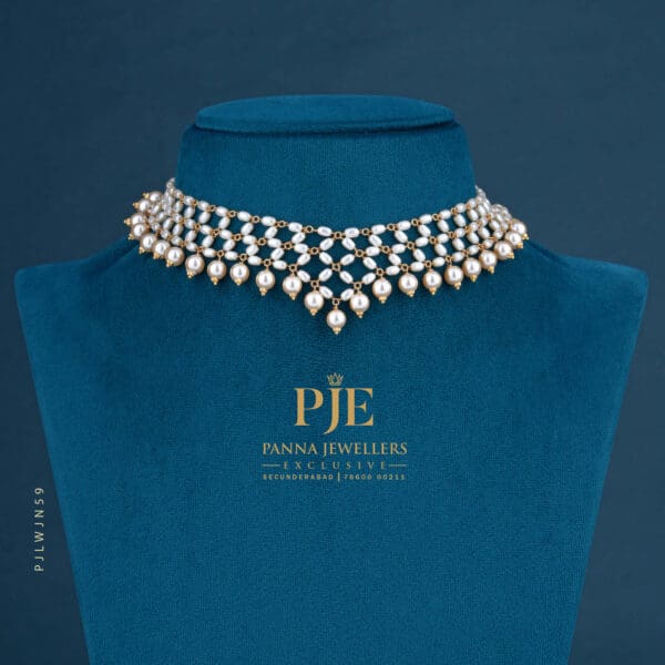 Pearls Jali Necklace | 7.88 grams